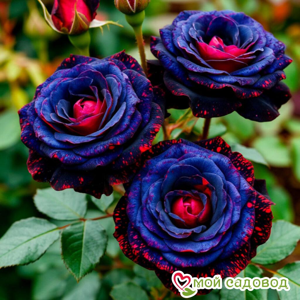 Роза чайно-гибридная Глубокий Индиго